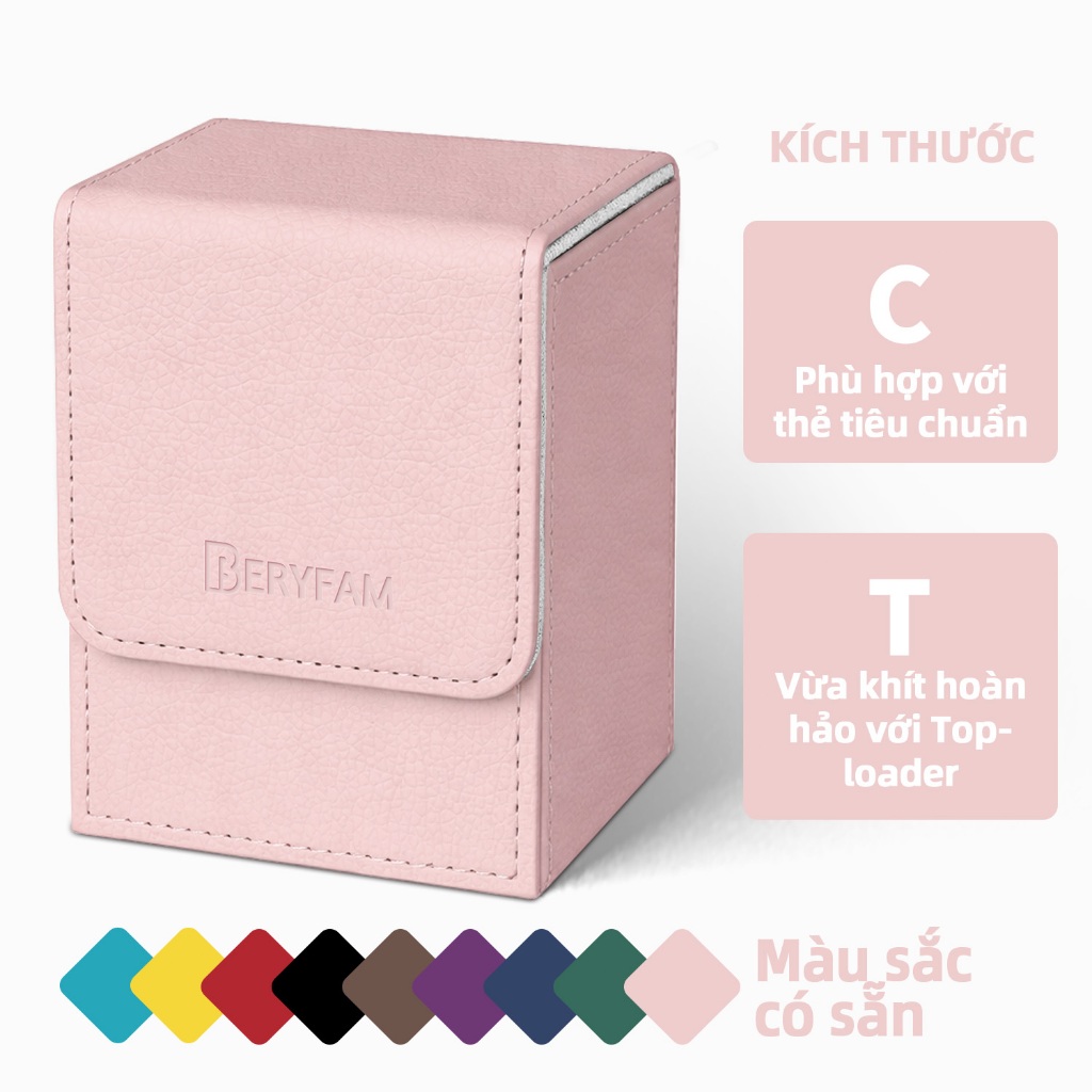 BERYFAM Deck box da thẻ bài 100+ nam châm Game Hộp Pokemon Yugioh vanguard Toploader Deck Box Bluebe