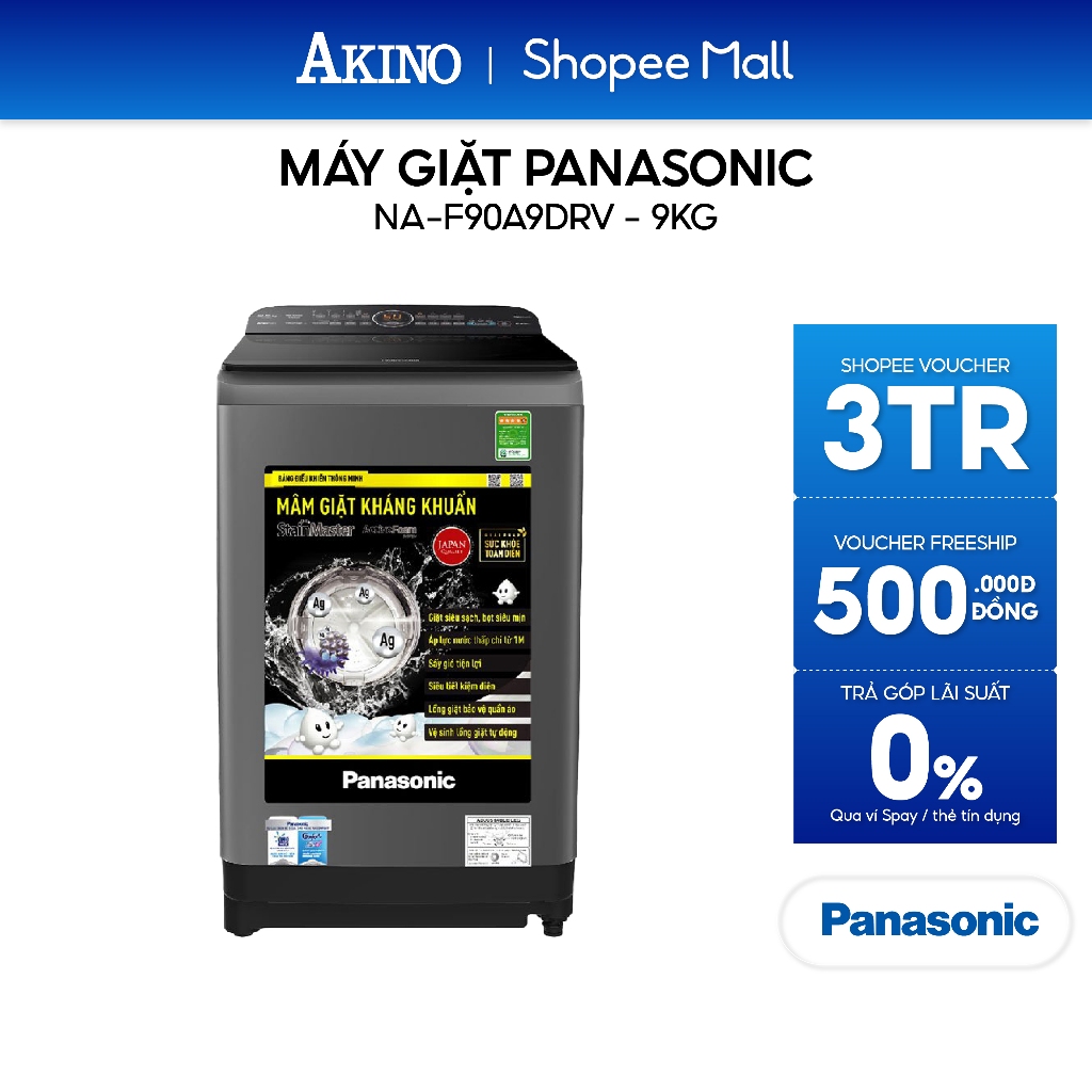 NA-F90A9DRV | Máy giặt Lồng Đứng Panasonic 9Kg NA-F90A9DRV - Hàng Chính Hãng
