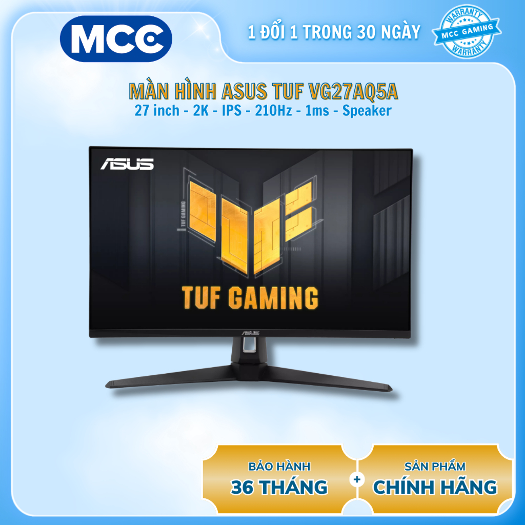 Màn Hình Gaming ASUS TUF Gaming VG27AQ5A (27 inch - Fast IPS - 2K - 210Hz - 1ms - Loa 2W x 2 )