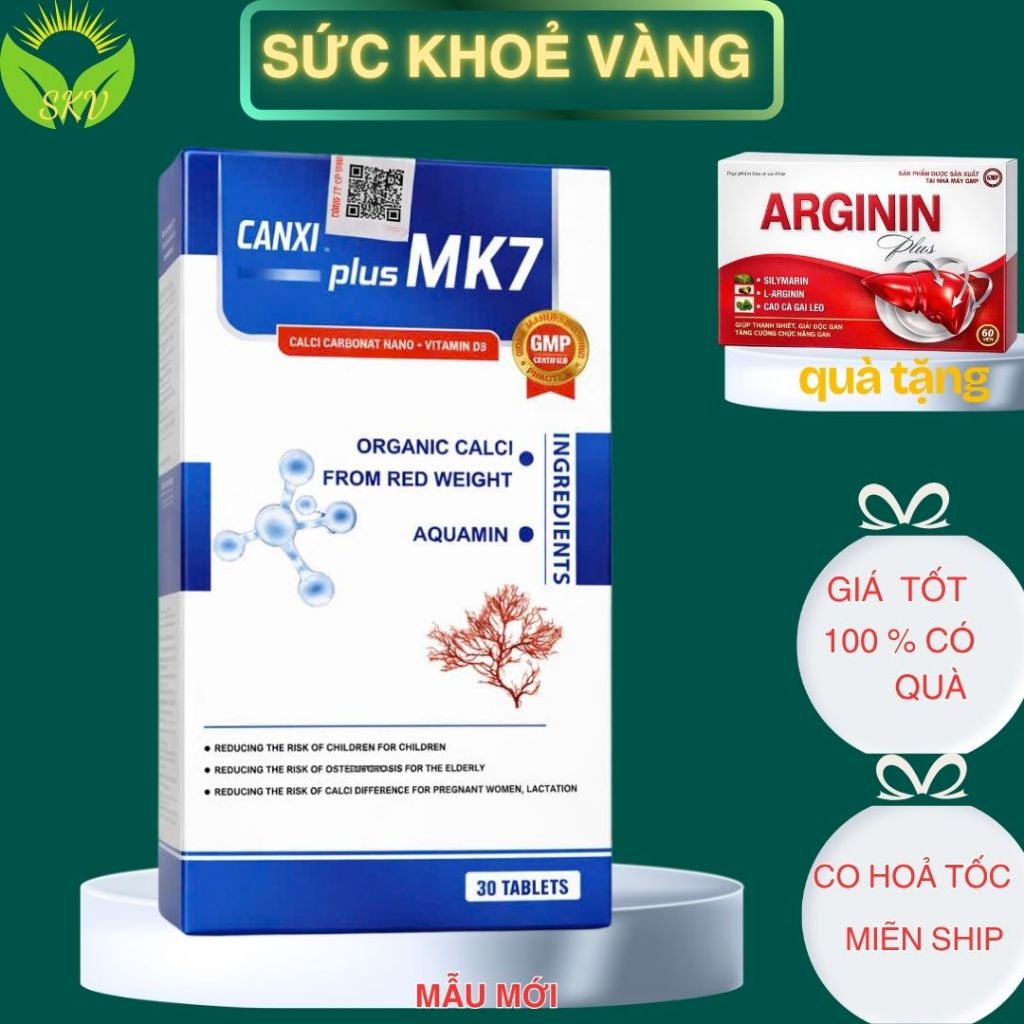 CANXI PLUS MK7 – CANXI D3 K2, CANXI NANO CHO NGƯỜI LỚN, TRẺ EM, MẸ BẦU, XƯƠNG KHỚP