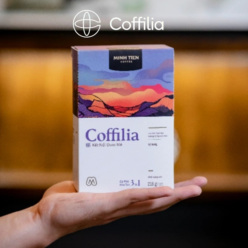 [60 Gói] Cà Phê Hòa Tan 3in1 COFFILIA - Kết Nối Đam Mê - Cafe Hòa Tan Hỗ Trợ Tỉnh Táo CF02