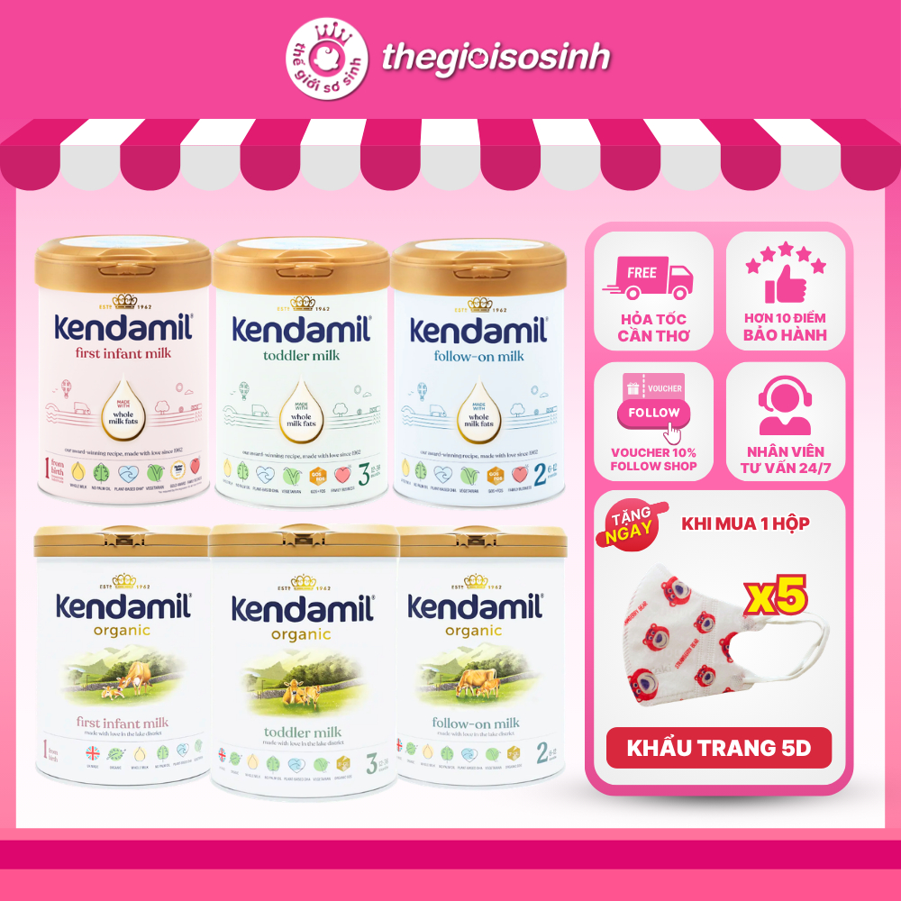 [RẺ VÔ ĐỊCH-DATE XA] Sữa Công Thức Nguyên Kem Kendamil Classic & Organic Số 1,2,3 TGSS