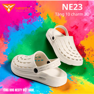 [NE23] [Tặng 10 Charm 3D] - DÉP SỤC FULL SIZE GIA ĐÌNH NESTY - SIÊU NHẸ, ÊM ÁI, CHỐNG TRƯỢT