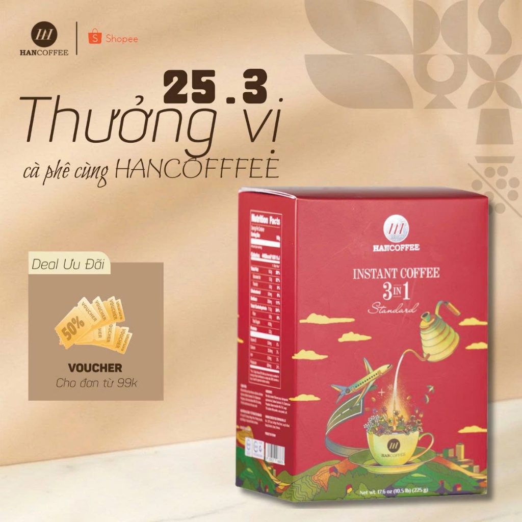 Hộp Quà Tặng Lịch Sự, Trang Trọng HANCOFFEE 4 Món