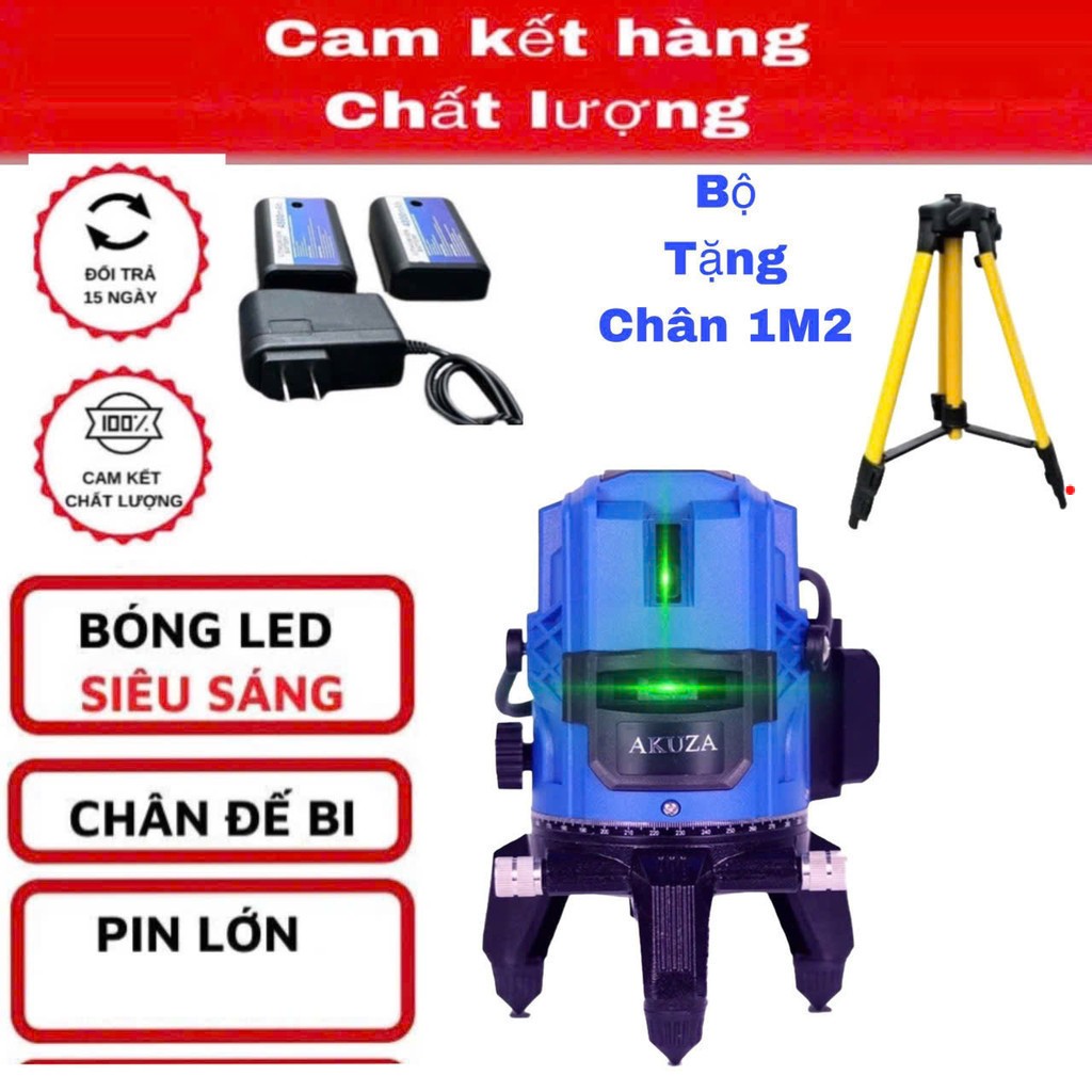 Máy bắn cốt,Máy lazer cân bằng 5 tia xanh Akuza lazer tia siêu sáng VL Chuyên máy móc
