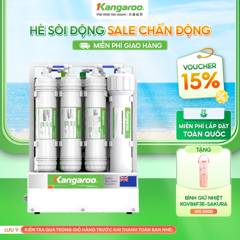 [LẮP ĐẶT 0Đ NỘI THÀNH HN &HCM] Máy lọc nước Kangaroo Hydrogen 9 lõi để gầm KGHP66