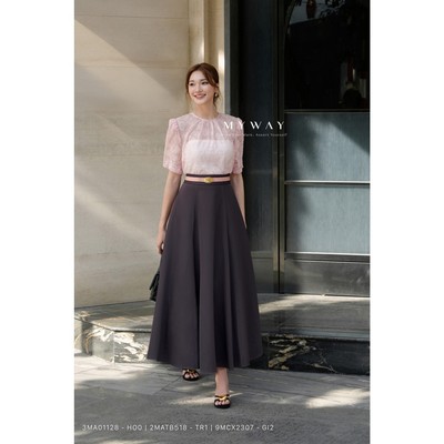 Áo Sơ Mi Công Sở Hè Nữ MY WAY Ngắn Tay Họa Tiết Cao Cấp 3MA01128