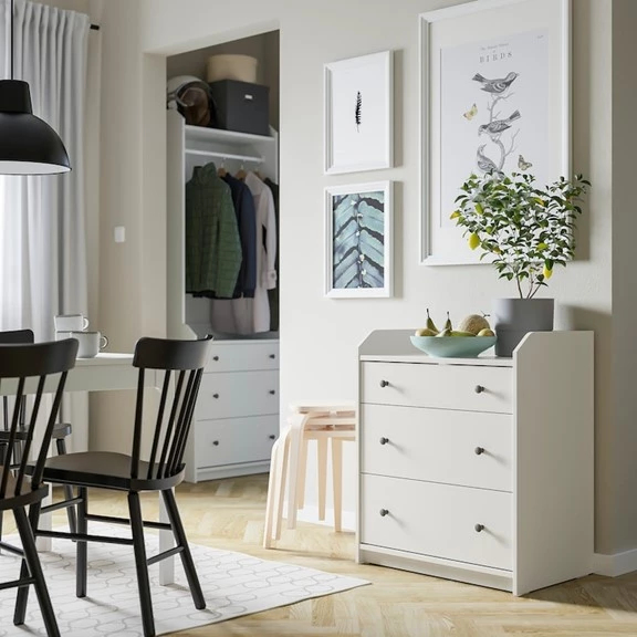 [FURNI HOME] INBOX ZALO NGAY BAHIA, Tủ đựng đồ lưu trữ đa năng 3 ngăn kéo DRA_017, 70x46x84cm, tủ gỗ