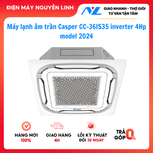 Máy lạnh âm trần Casper CC-36IS35 inverter 4Hp model 2024