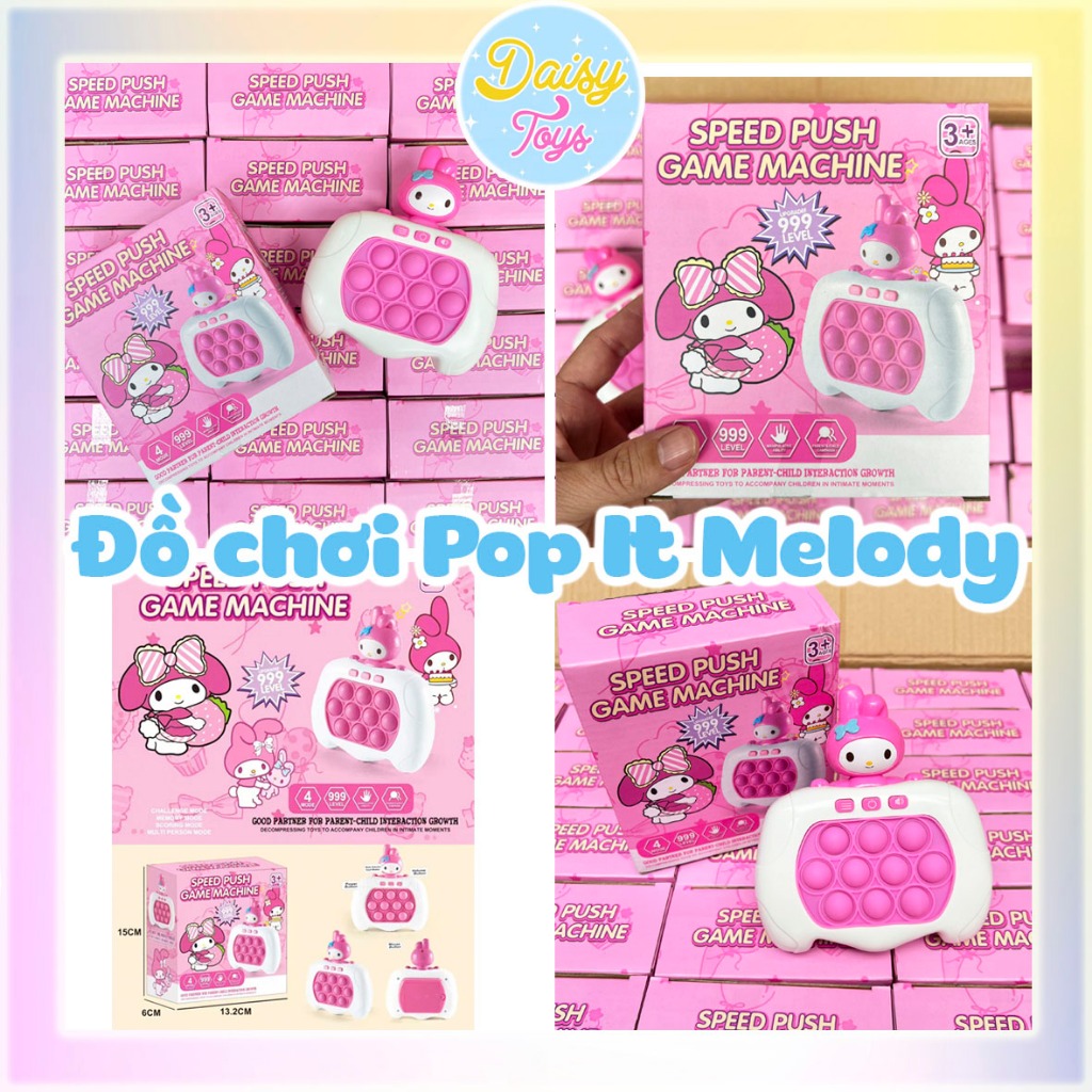[POP IT MELODY 999 LEVEL]-Pop It Đồ Chơi Máy Bấm Điện Tử Cho Bé, Thế Hệ Mới Luyện Phản Xạ Cho Bé