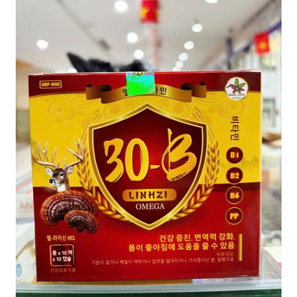 Multivitamin 30B Linhzi Omega tăng cường sức đề kháng bồi bổ cơ thể bổ sung Vitamin C - Hộp 100 viên