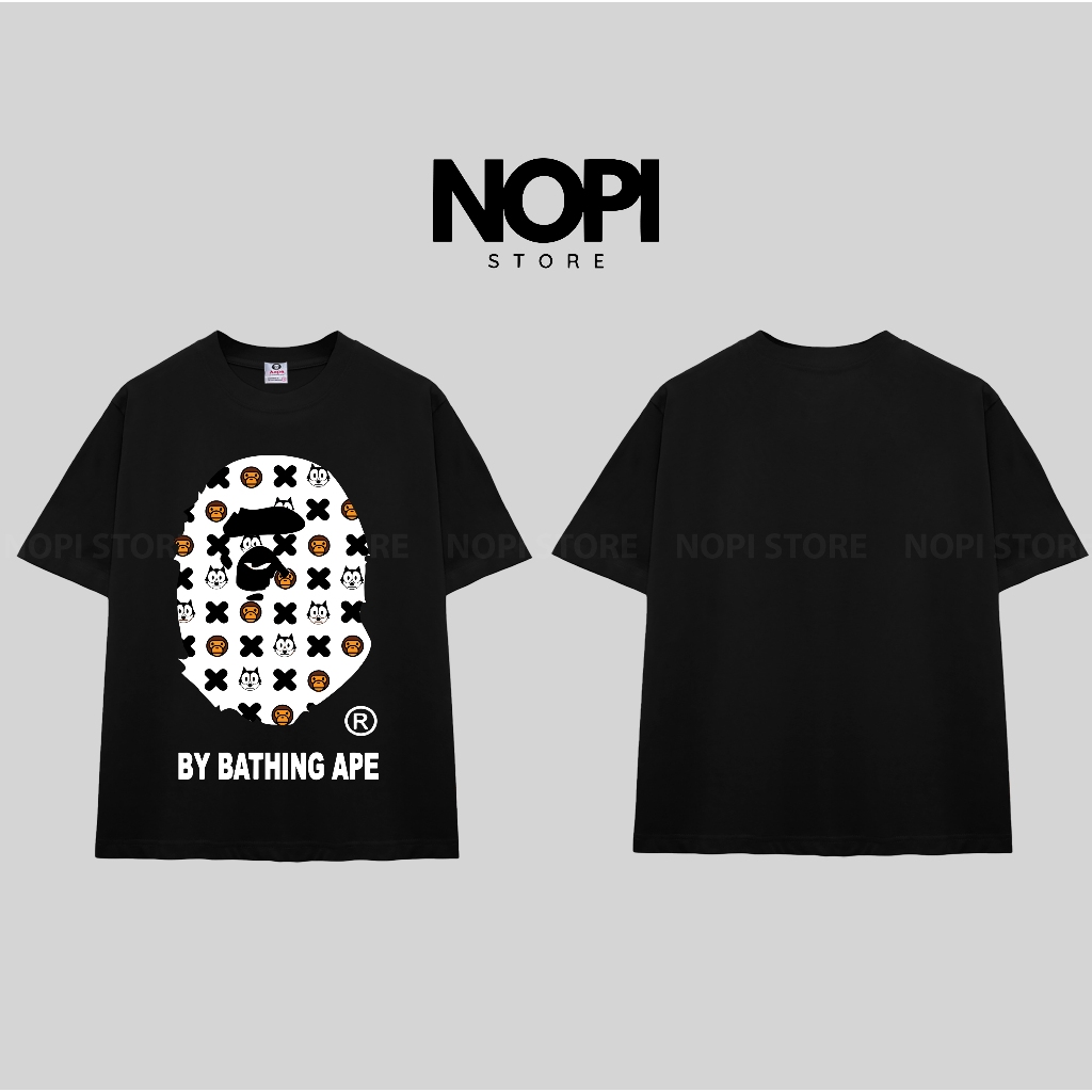 ÁO THUN BAPE BABY MILO FELIX FORM RỘNG NAM NỮ UNISEX VẢI COTTON CAO CẤP 280GSM DÀY DẶN - NOPI STORE