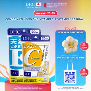 Combo Thực phẩm bảo vệ sức khoẻ DHC Vitamin C & Vitamin E (20 Ngày)-Dạng viên uống hỗ trợ sáng da
