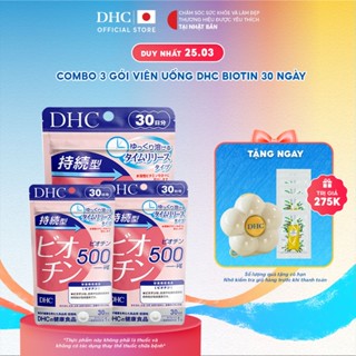 Combo Viên uống DHC Biotin hỗ trợ cho da và tóc (30 Ngàyx3) - TPBVSK DHC Sustained Release Biotin