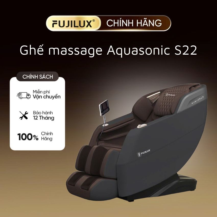 Ghế massage cao cấp FUJILUX Aquasonic S22 Công nghệ sóng âm cải tiến phục hồi cơ thể