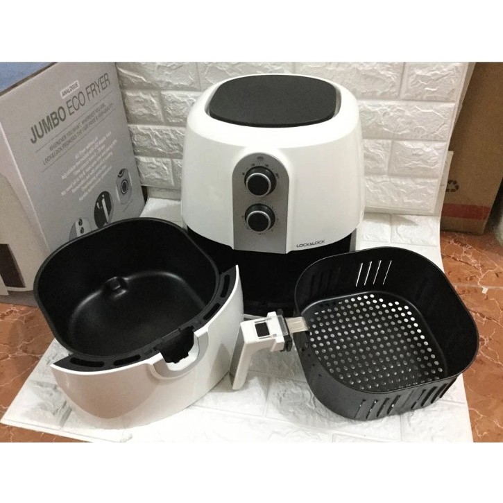 Nồi Chiên Không Dầu LocknLock Digital Eco Fryer - 5.2L - EJF351WHT &  EJF351BLK