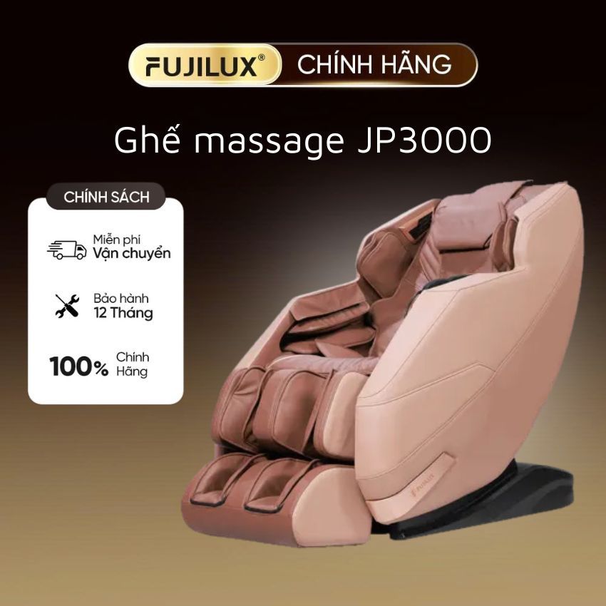 Ghế Massage Toàn Thân FujiLux JP3000 Máy Massage Con Lăn 3D Kết Hợp Túi Khí Giúp Giảm Đau Thư Giãn