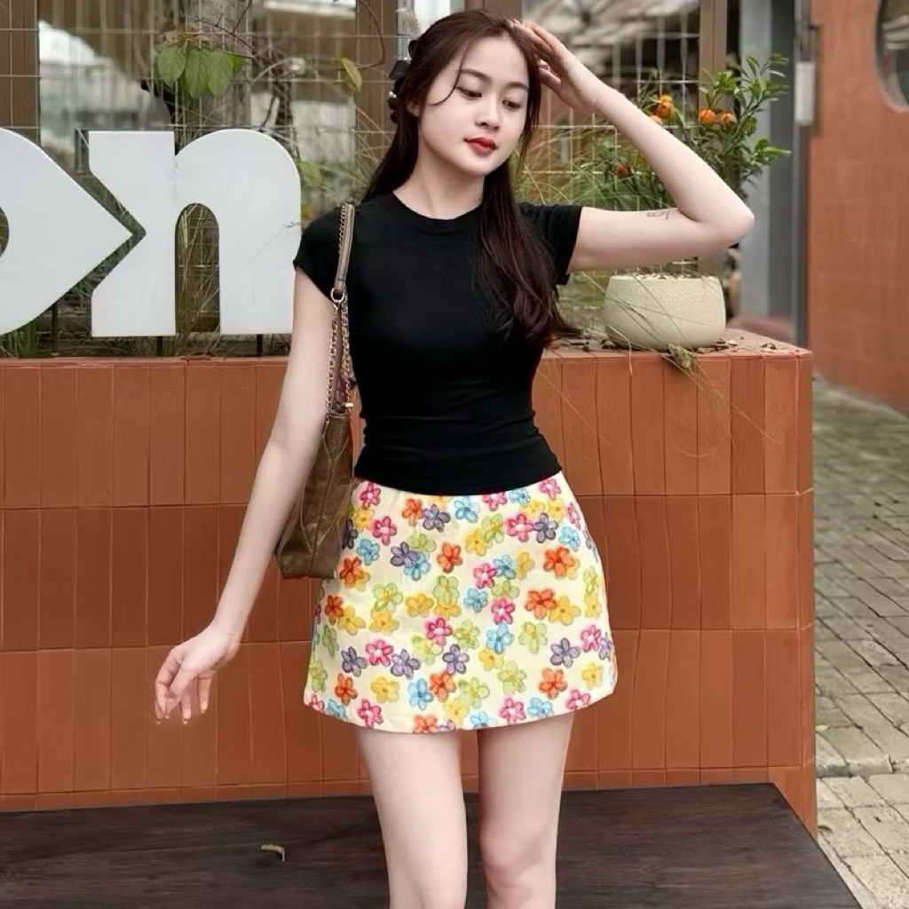 Chân váy hoa , Chân váy dáng ngắn hình in 3D  ( có bigsize) CV188 Golana | BigBuy360 - bigbuy360.vn