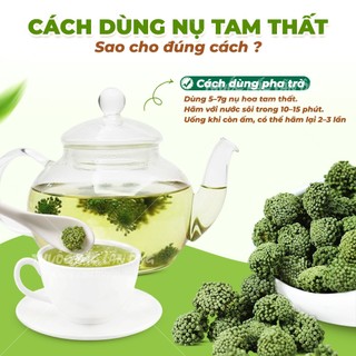 Nụ hoa tam thất bao tử 500g (Trà nụ hoa tam thất hữu cơ, xanh, đẹp)