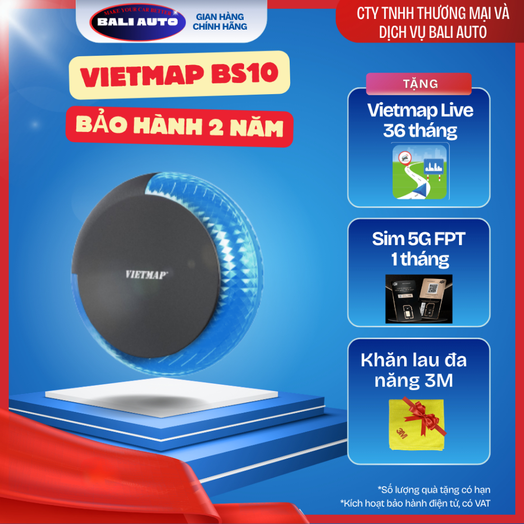 Android Box Vietmap BS10 chíp xử lý Qualcomm Snapdragon 6125 - 8 nhân - Tặng Vietmap Live 36 tháng