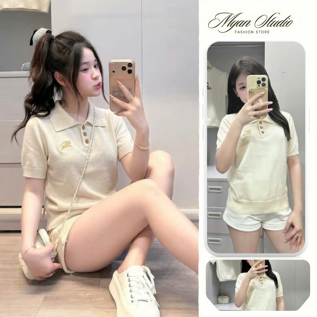 Len cổ Đức thêu ngựa hót QC, hàng đẹp siu hottrend 2026 cho các nàng_Myan store