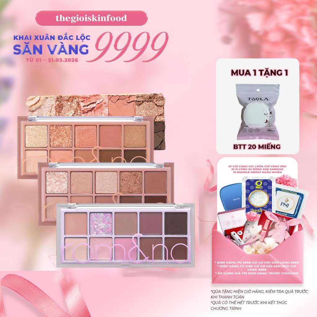 Bảng phấn mắt Romand 10 Màu lấp lánh Better Than Eye Palette ThegioiSkinfood