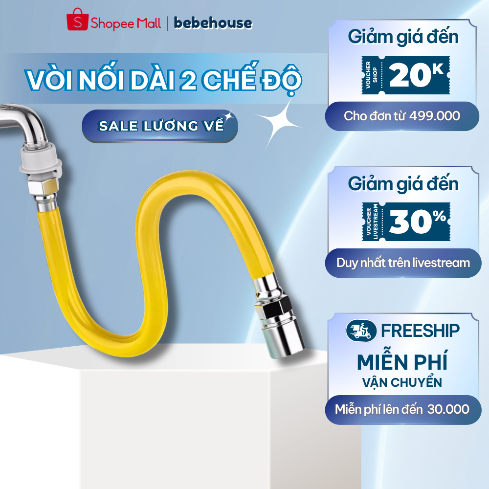 Ống Nối Dài Vòi Nước Với 2 Chế Độ Xịt Đa Năng HV007 BEBEHOUSE