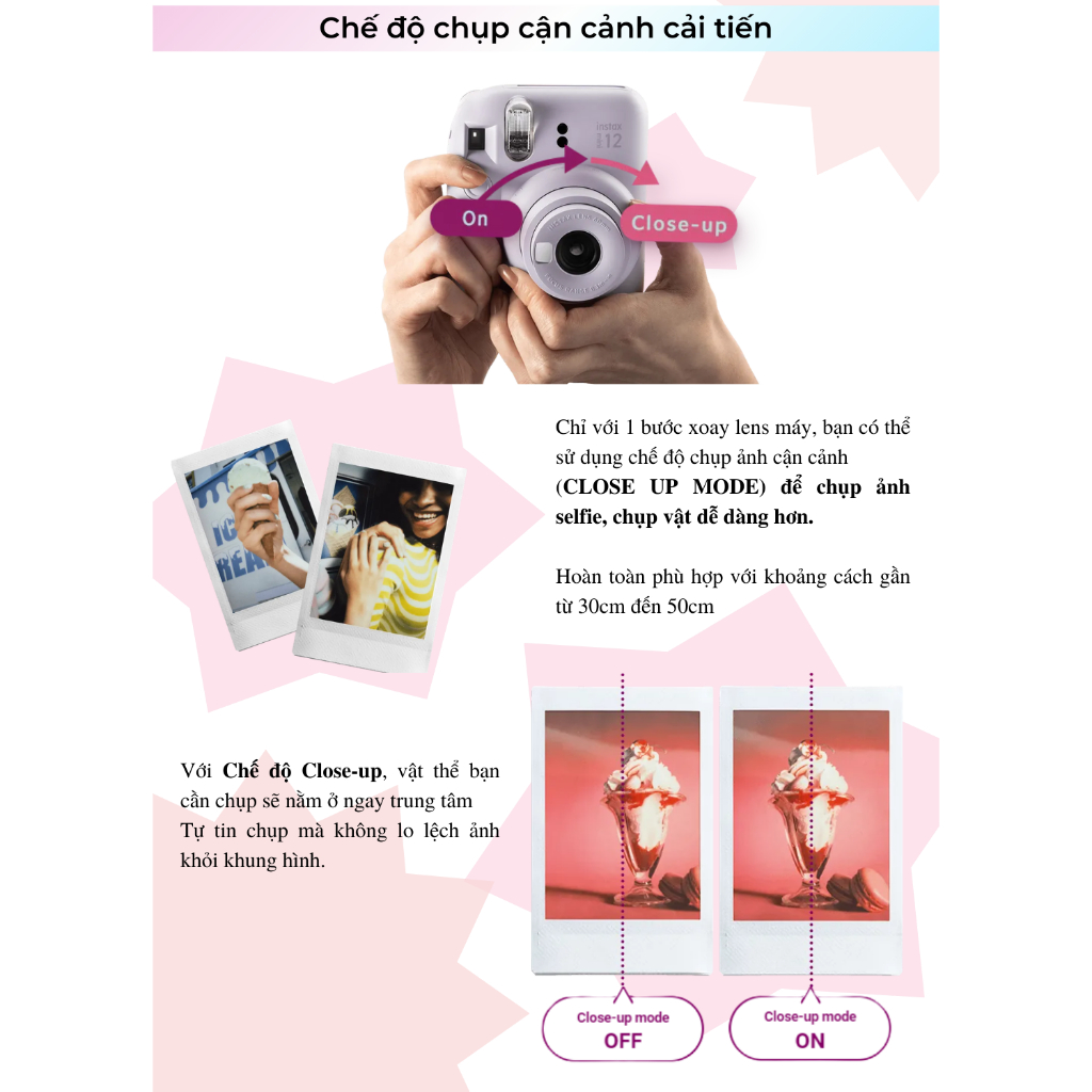 Máy ảnh Fujifilm Instax Mini 12 bảo hành chính hãng | BigBuy360 - bigbuy360.vn