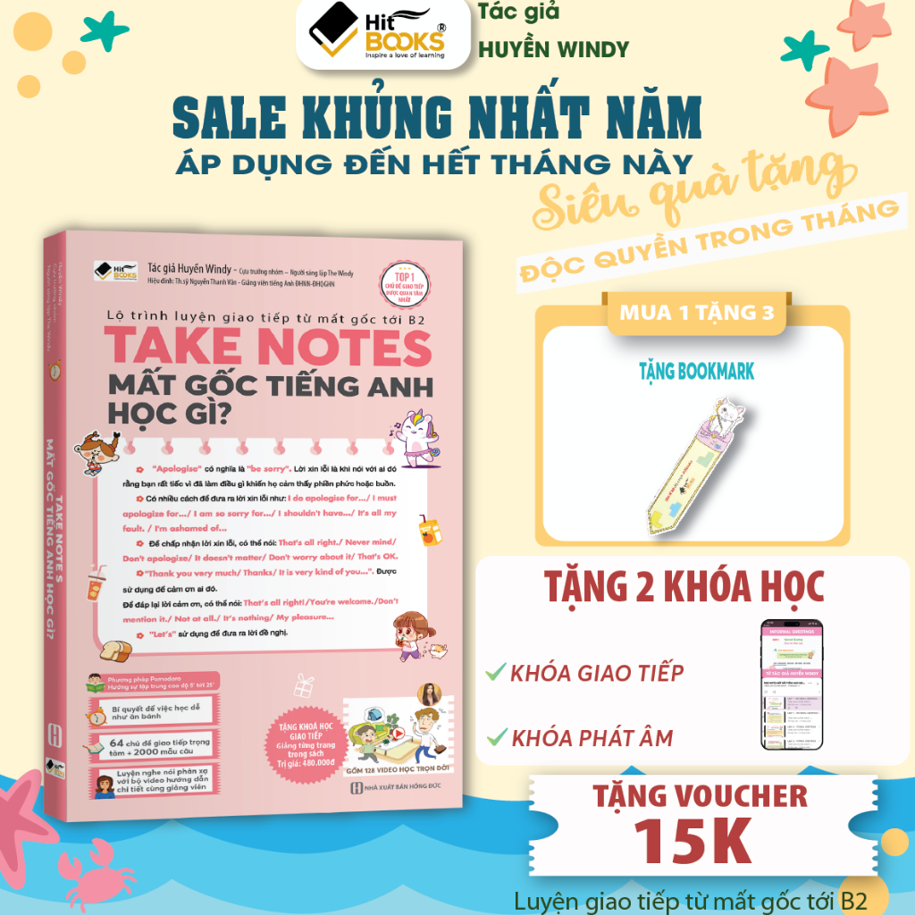 [MỚI] Sách - Take Notes – Mất Gốc Tiếng Anh Học Gì? - TẶNG KHOÁ HỌC HITBOOKS