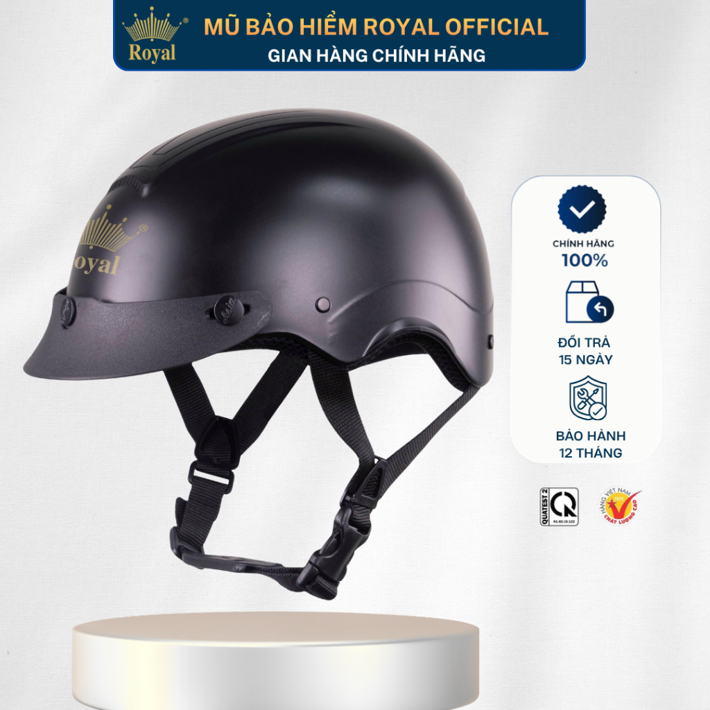 Mũ Bảo Hiểm Royal Chính Hãng M103 Lưỡi Trai  Hợp Nam Nữ