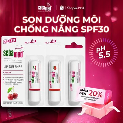 Son dưỡng môi bảo vệ dưỡng ẩm giảm khô Sebamed Sensitive Skin Lip Defense 4.8g không màu và có màu