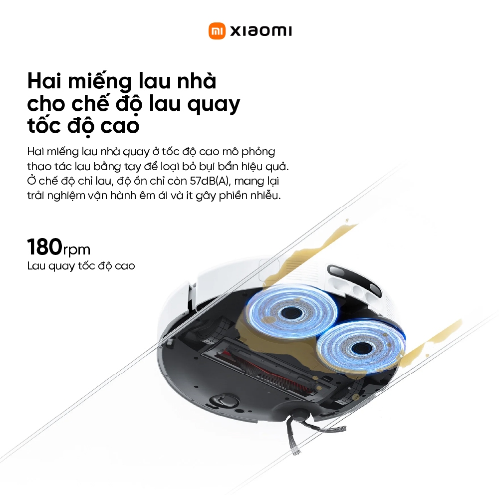 Robot hút bụi lau nhà Xiaomi Vacuum H50 Pro - Lực hút mạnh 15000Pa - Cảm biến laser góc rộng 129° - Chính hãng | BigBuy360 - bigbuy360.vn