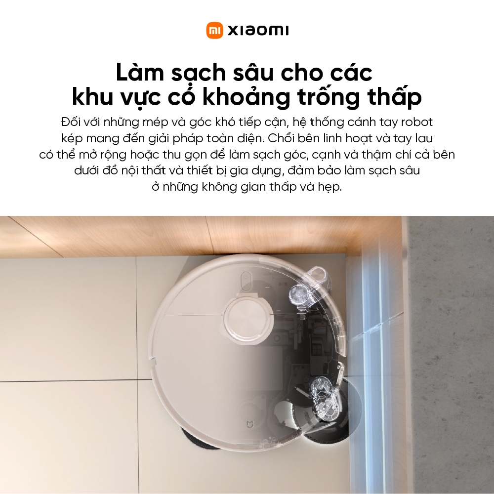 Robot hút bụi lau nhà Xiaomi Vacuum H50 Pro - Lực hút mạnh 15000Pa - Cảm biến laser góc rộng 129° - Chính hãng | BigBuy360 - bigbuy360.vn