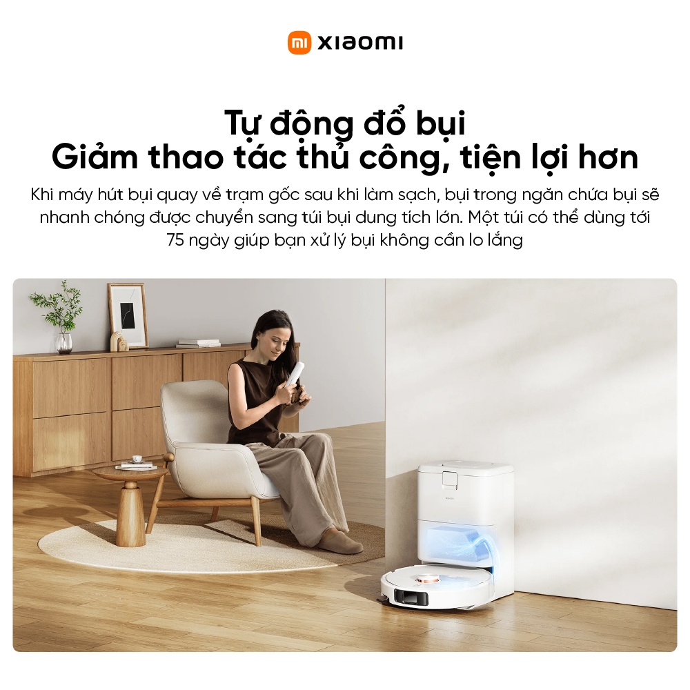 Robot hút bụi lau nhà Xiaomi Vacuum H50 Pro - Lực hút mạnh 15000Pa - Cảm biến laser góc rộng 129° - Chính hãng | BigBuy360 - bigbuy360.vn