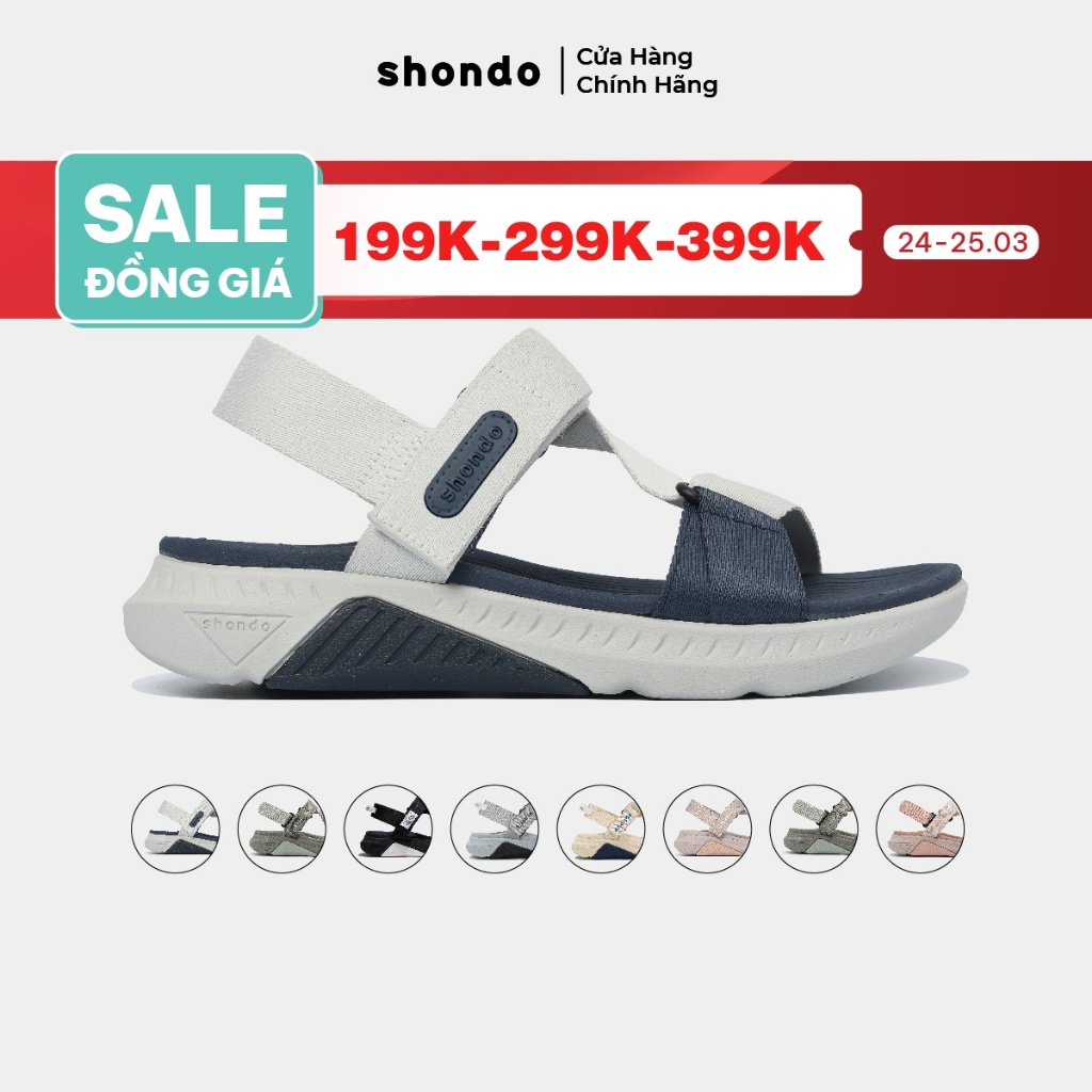 Giày Sandal Nam Nữ F7R Thoải Mái, Nhẹ Êm Shondo Nhiều Màu