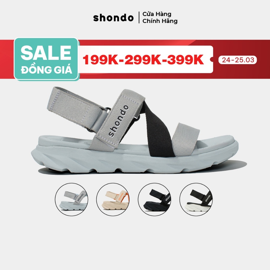 Giày Sandal Unisex F6S Shondo Ngăn Mùi Nhẹ Chân Nhiều Màu