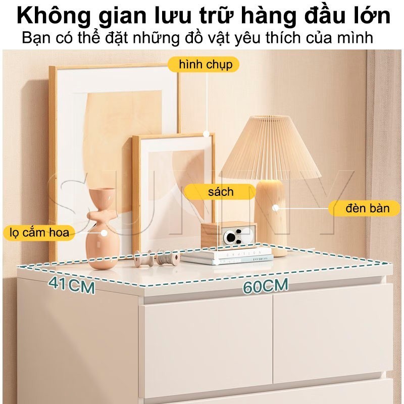 SUNNY Tủ Đựng Quần Áo Gấp Gọn, Tủ Ngăn Kéo Gỗ MDF Chống Ẩm Đa Năng 3/4/5 Tầng | BigBuy360 - bigbuy360.vn