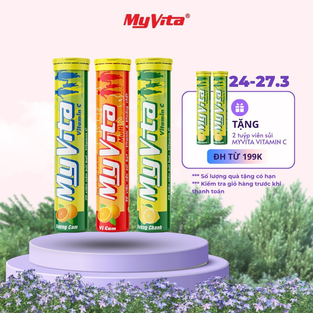[DATE MỚI 2028] Viên sủi TPBVSK Myvita Vitamin C - bổ sung vitamin C hỗ trợ tăng đề kháng cho cơ thể