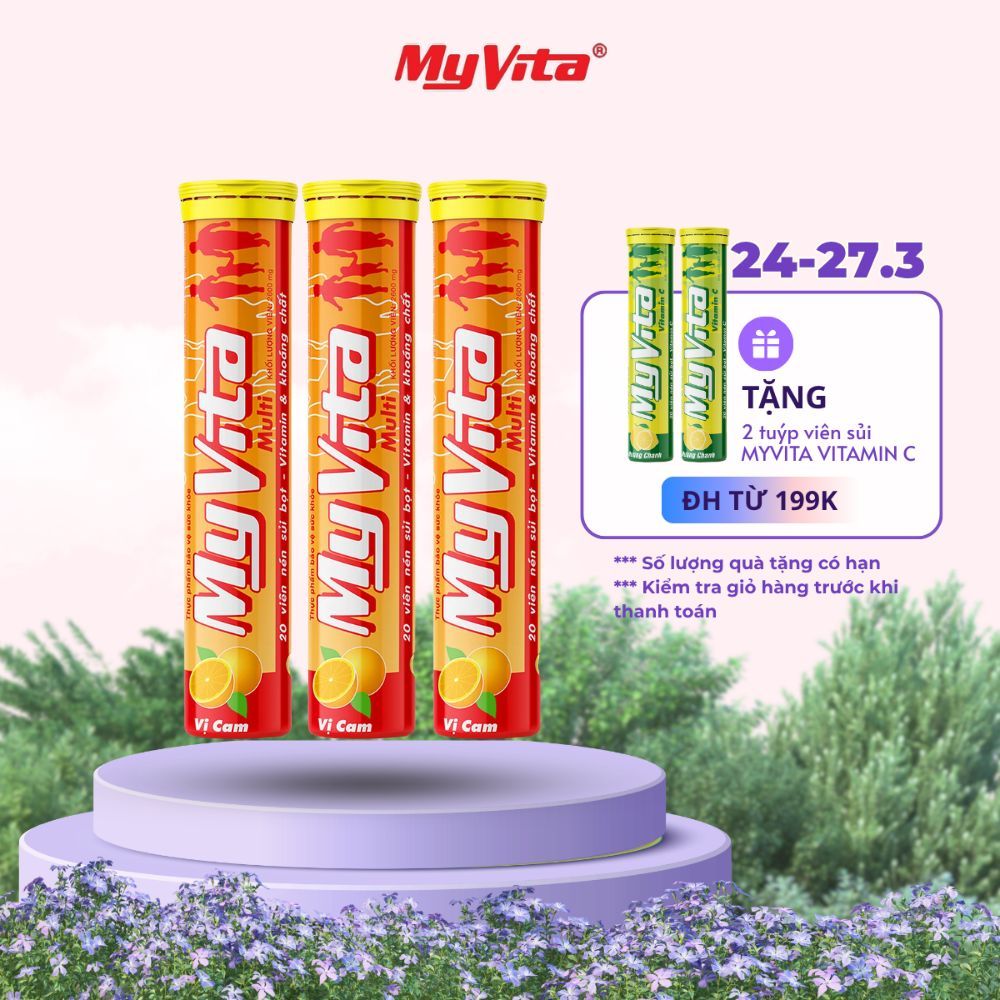 [DATE MỚI 2028] Viên sủi TPBVSK Myvita Multi bổ sung vitamin và khoáng chất hỗ trợ tăng đề kháng cơ 