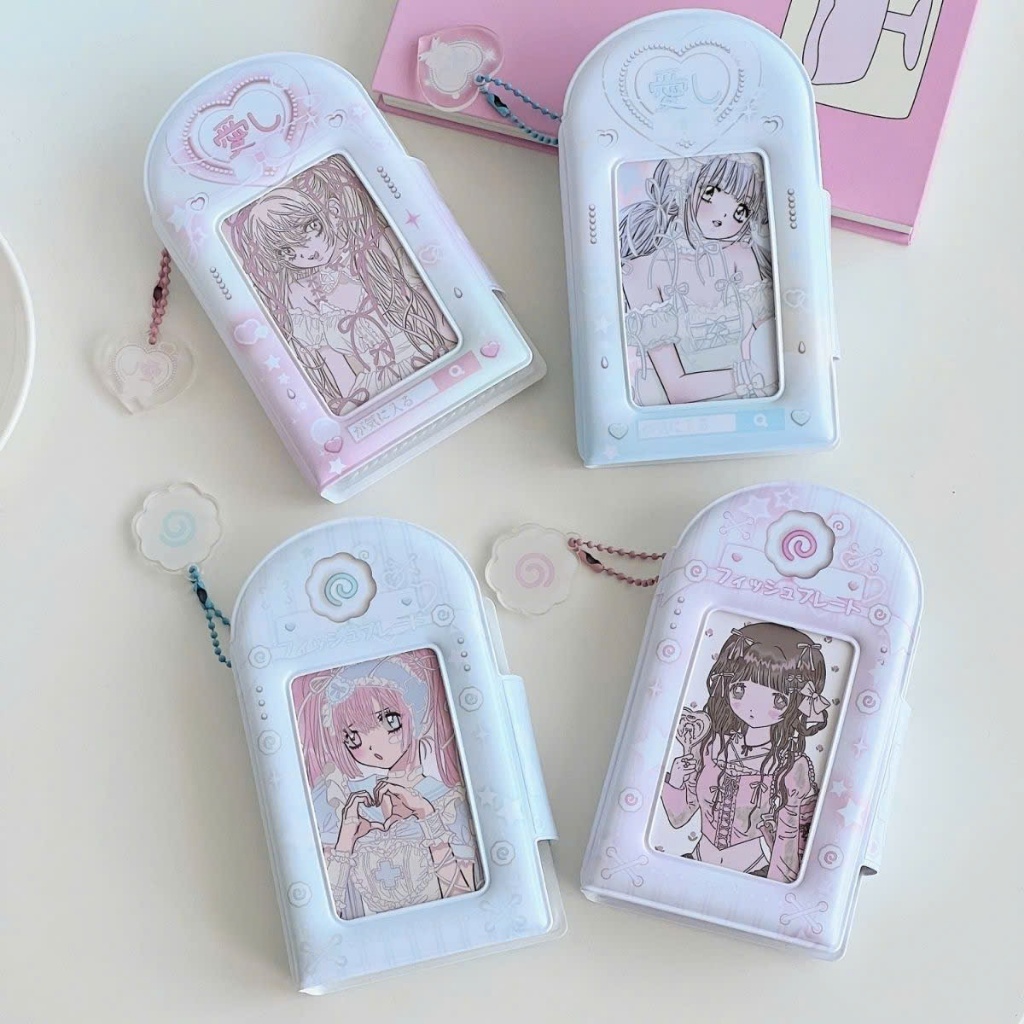(Tặng Kèm Keyring) Collect Book 3 inch Album Đựng Ảnh Gồm 32 Ngăn, Hoạ Tiết Dễ Thương