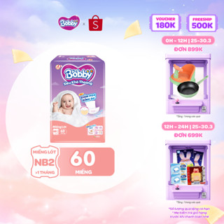 Miếng lót sơ sinh Bobby Newborn 2-60 miếng