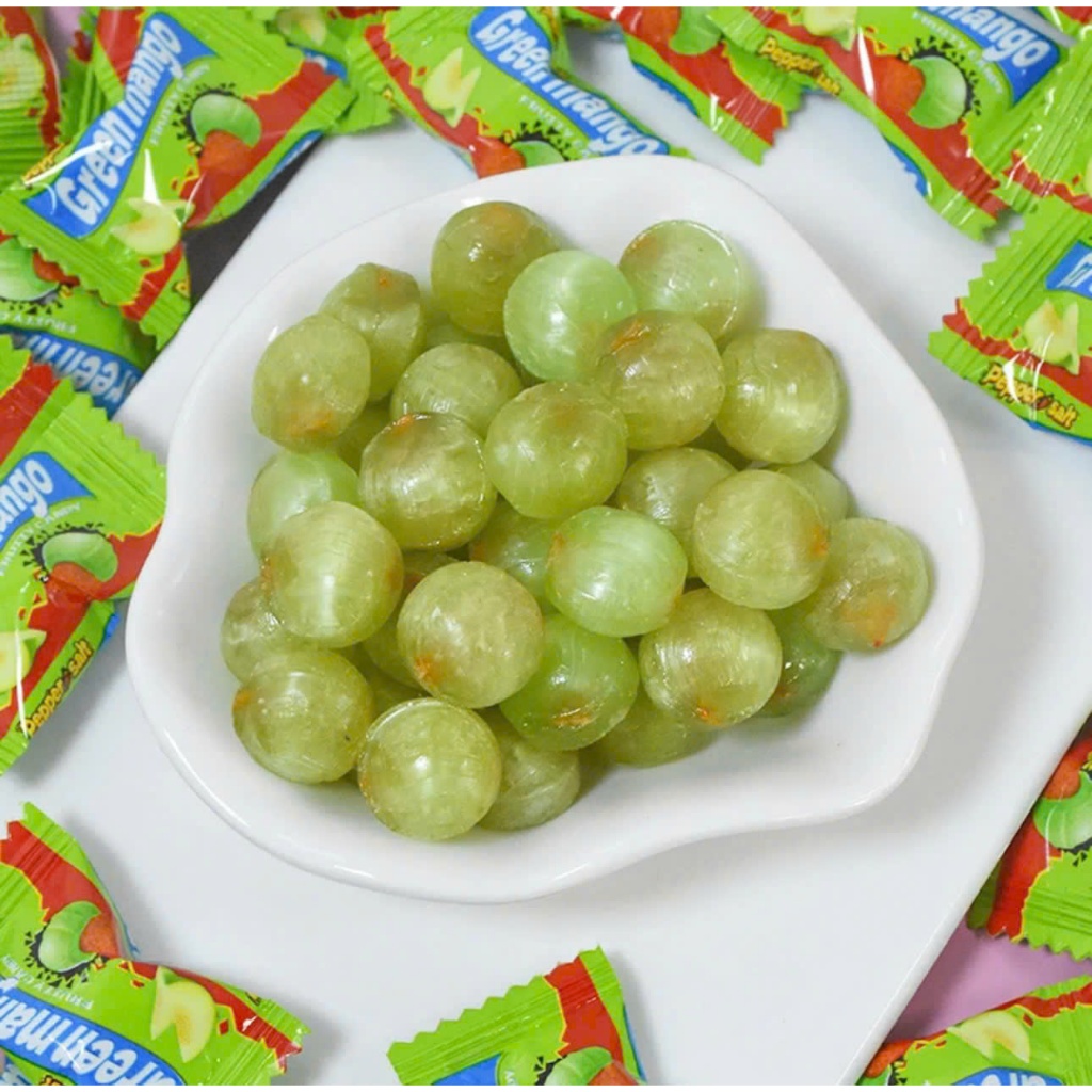 [Chua ngọt] 100g Kẹo Xoài muối ớt/Kẹo hương xoài nhân muối ớt/Kẹo xoài xanh cay: Ngọt, chua, cay