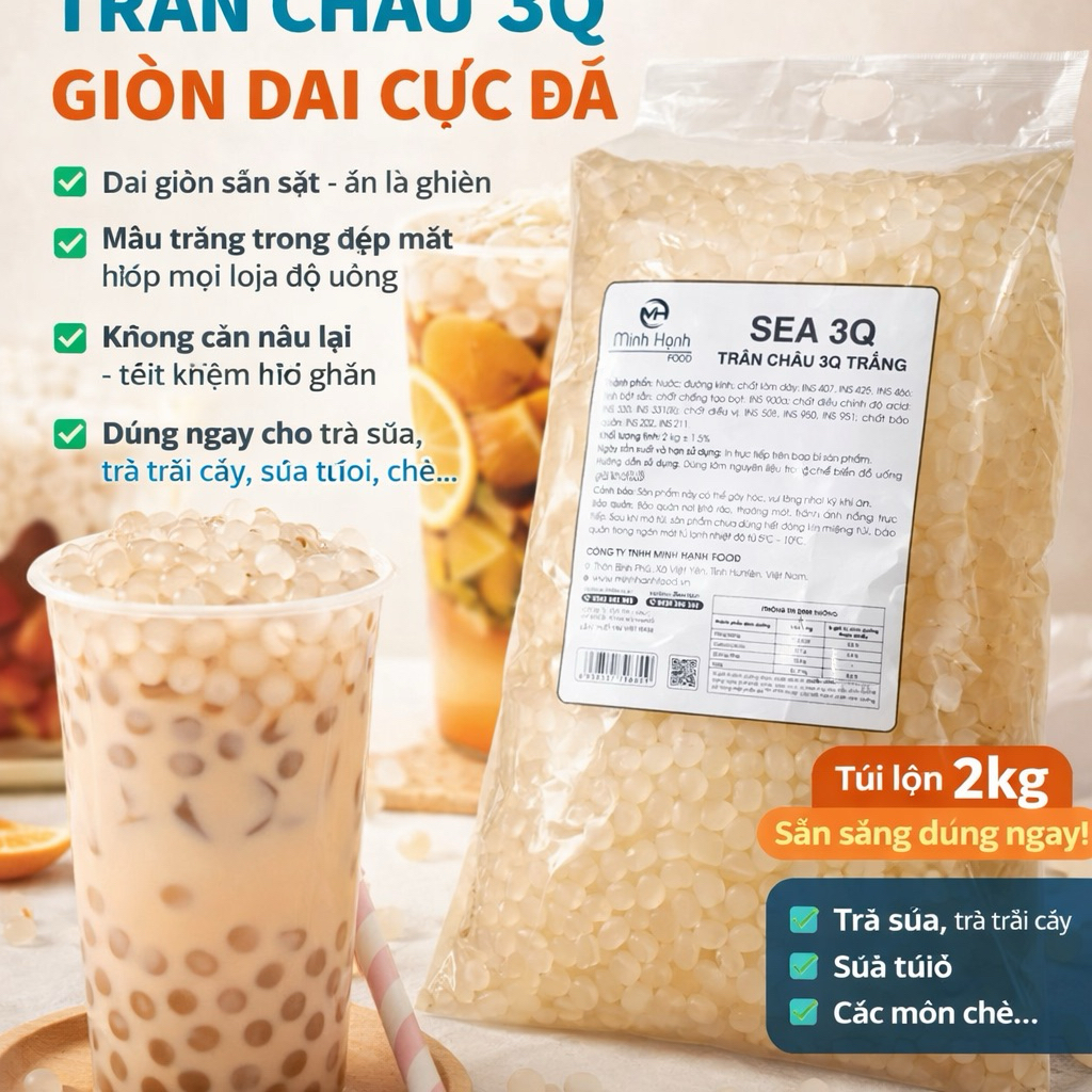 Chân châu 3Q   trắng chính hãng