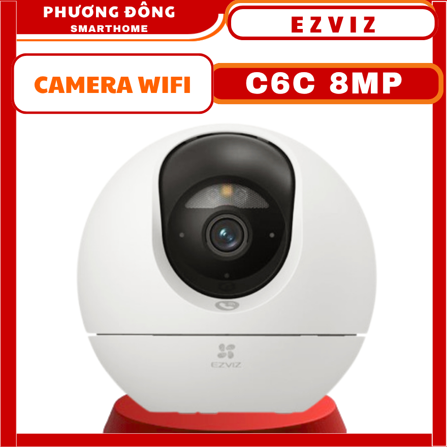 CAMERA WIFI TRONG NHÀ EZVIZ C6C 8MP - Xem toàn cảnh 360 độ, Đàm Thoại 2 chiều, Phát hiện người, thú 