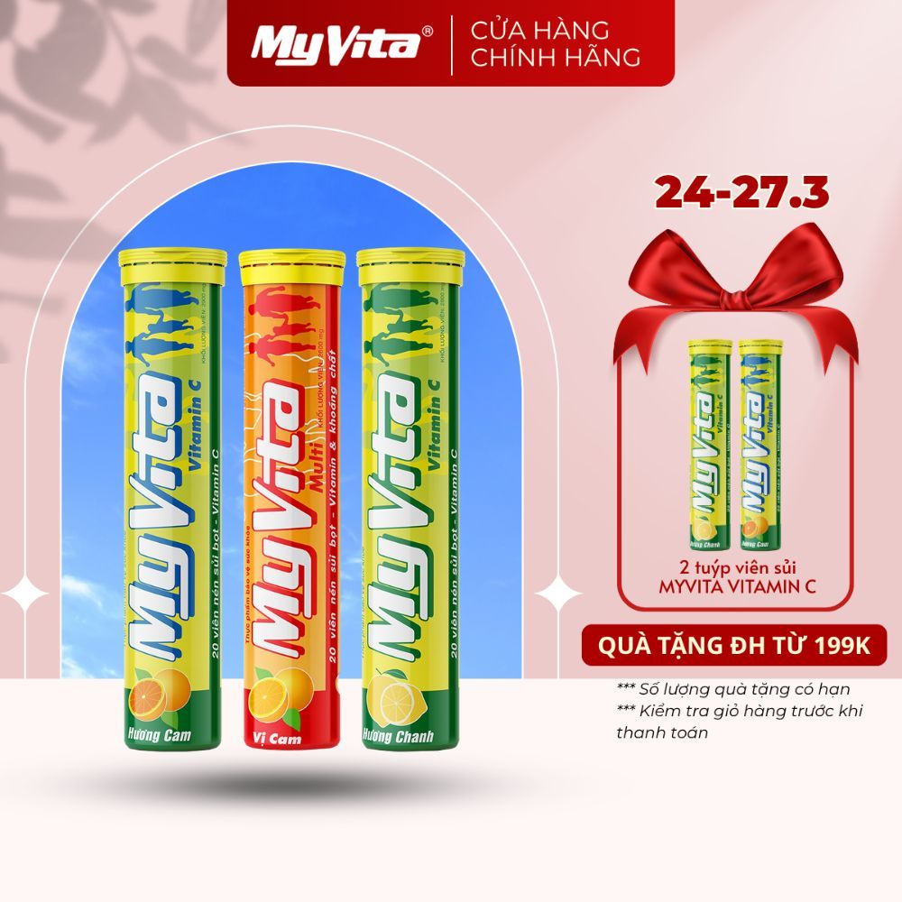 Viên sủi TPBVSK MyVita, tuýp 20 viên