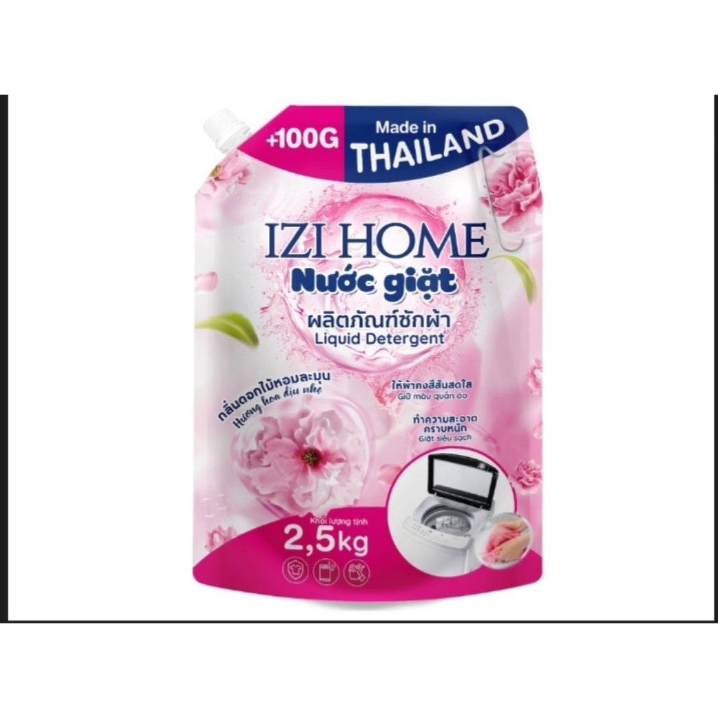 Nước giặt IZI HOME hương hoa dịu nhẹ 2.5kg