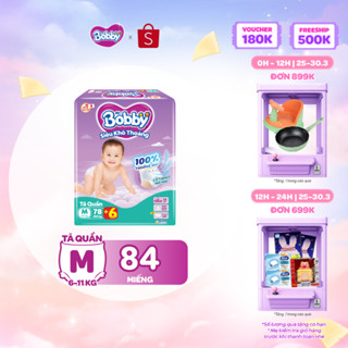 [Tặng miếng ngẫu nhiên] Tã quần Bobby Khô Thoáng - 100% Thoáng Khí Ultra Jumbo M/L/XL/XXL/XXL