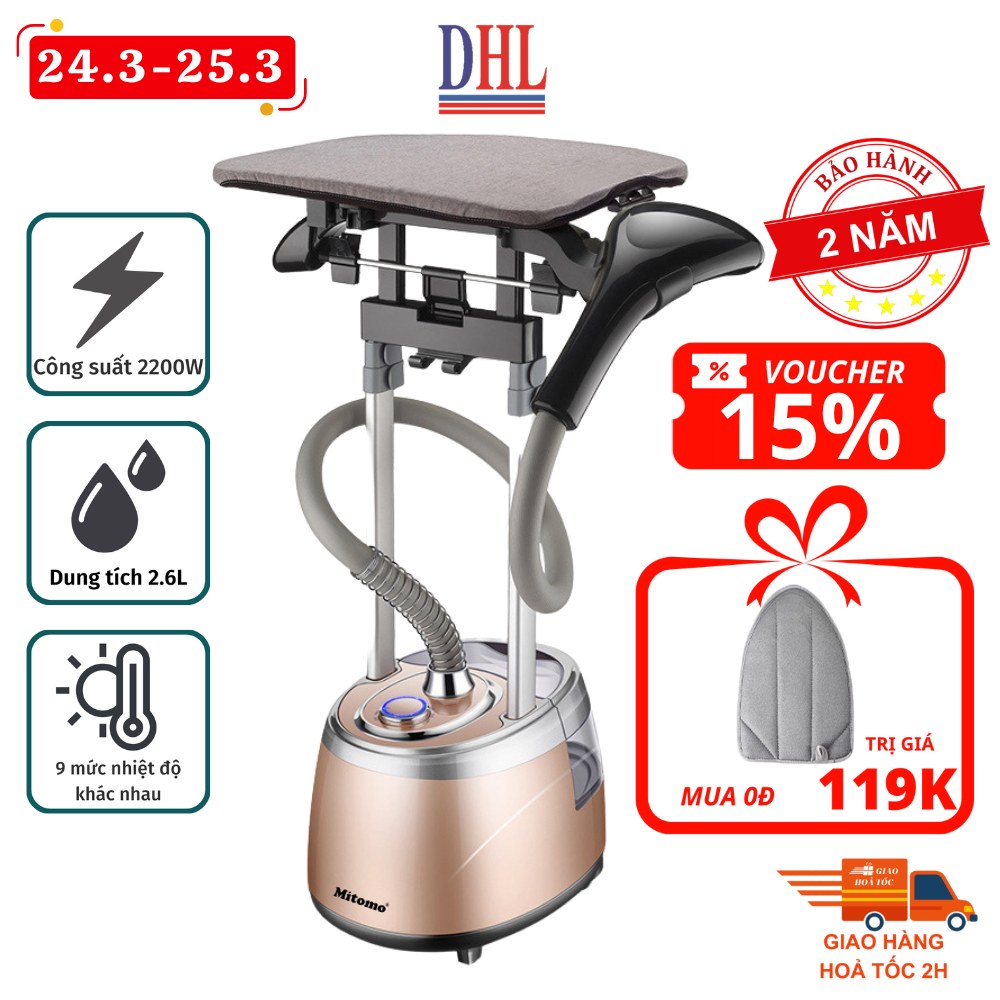 Bàn là bàn ủi hơi nước đứng Mitomo GC-559 Công suất 2200W BH 2 năm chính hãng
