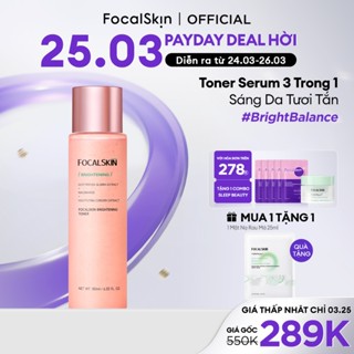 Toner Serum 3In1 Dưỡng Ẩm Trắng Da FOCALSKIN Niacinamide B3 44.5% Cam Thảo Phù Hợp Da Nhạy Cảm 180ml