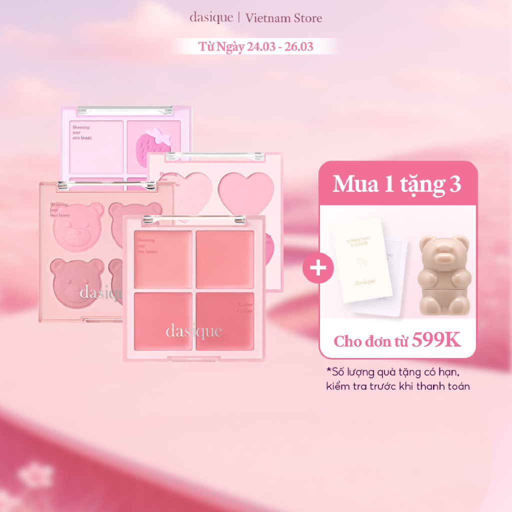 [All Collections] Phấn má hồng 4 ô Dasique Blending Mood Cheek Blush 12g